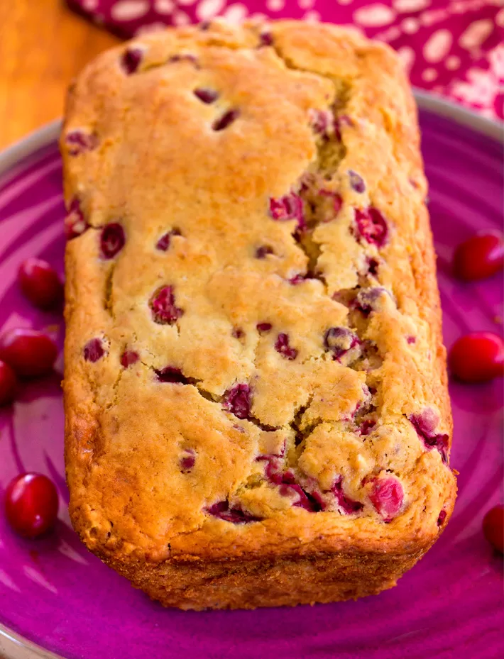 Pão de pão de cranberry laranja Pão de pão de cranberry laranja