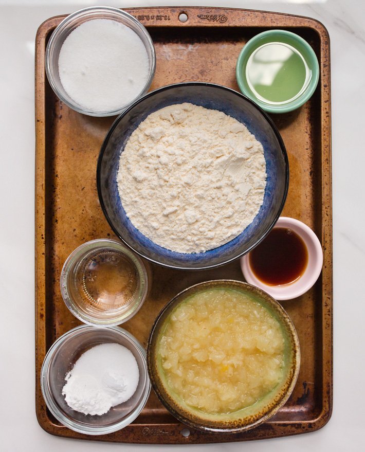 Ingredientes do bolo de abacaxi