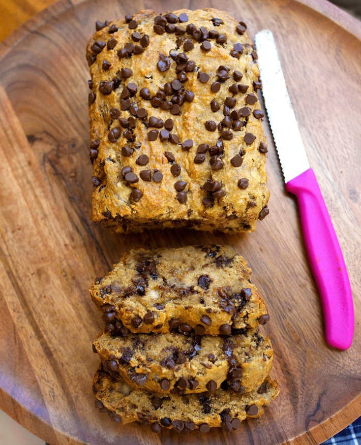 Receita de pão de aveia de banana