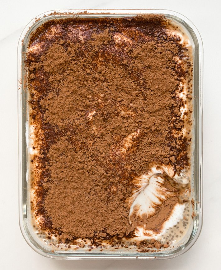 Pudim de semente de tiramisu chia Pudim de semente de tiramisu chia