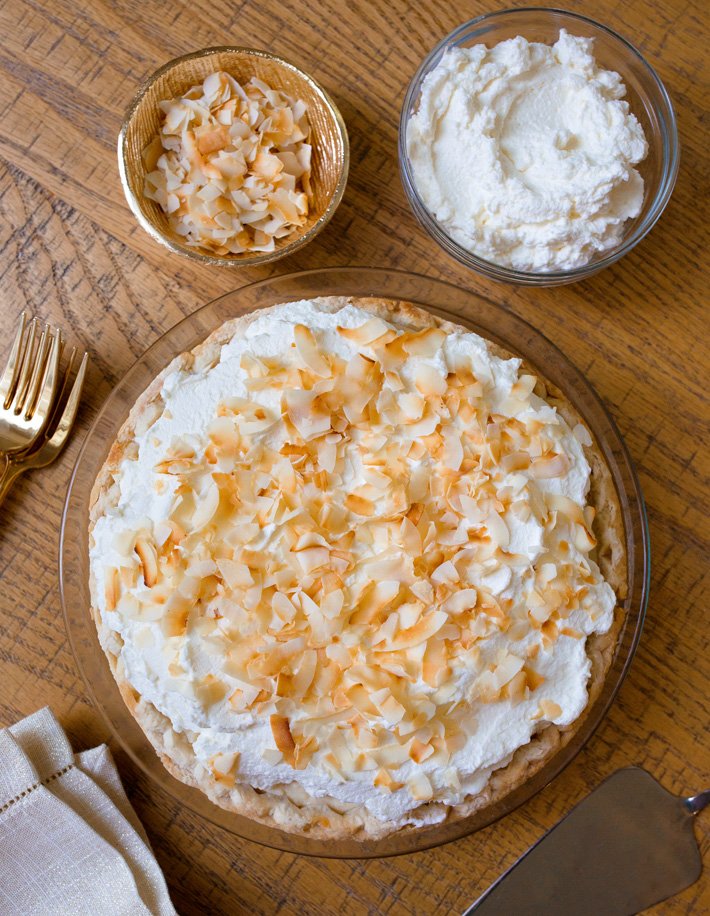 Torta de creme de coco vegano