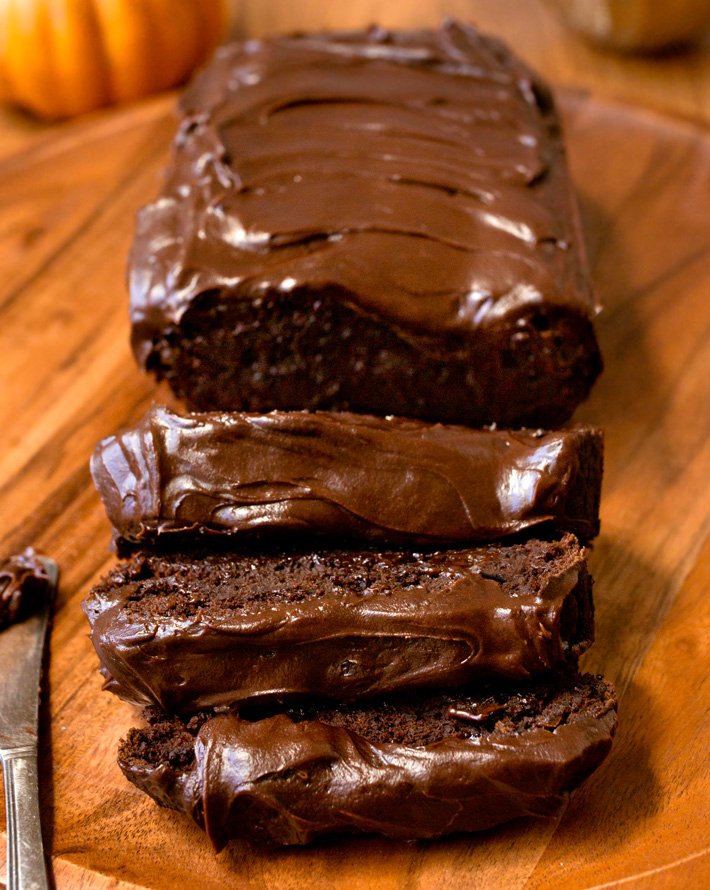 Pão de abóbora de chocolate