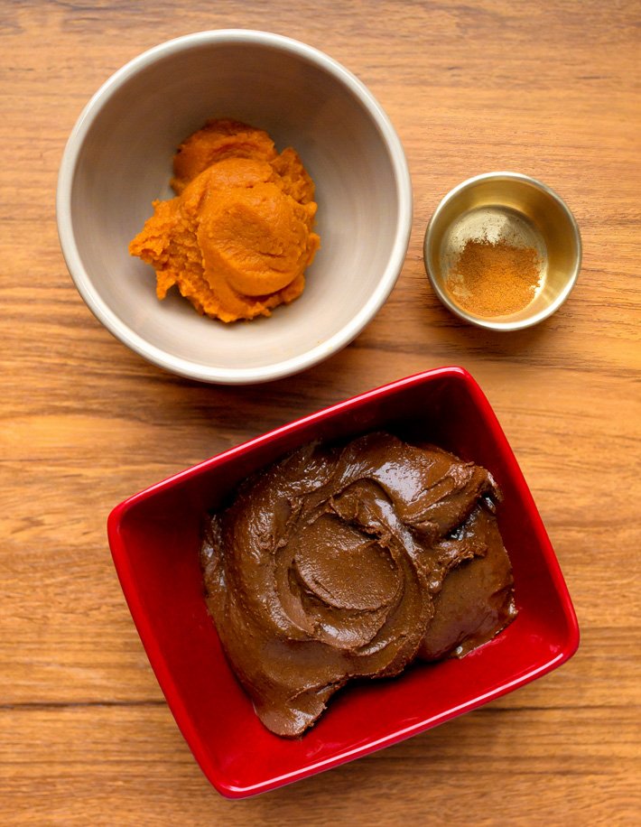 Manteiga de avelã de chocolate de abóbora