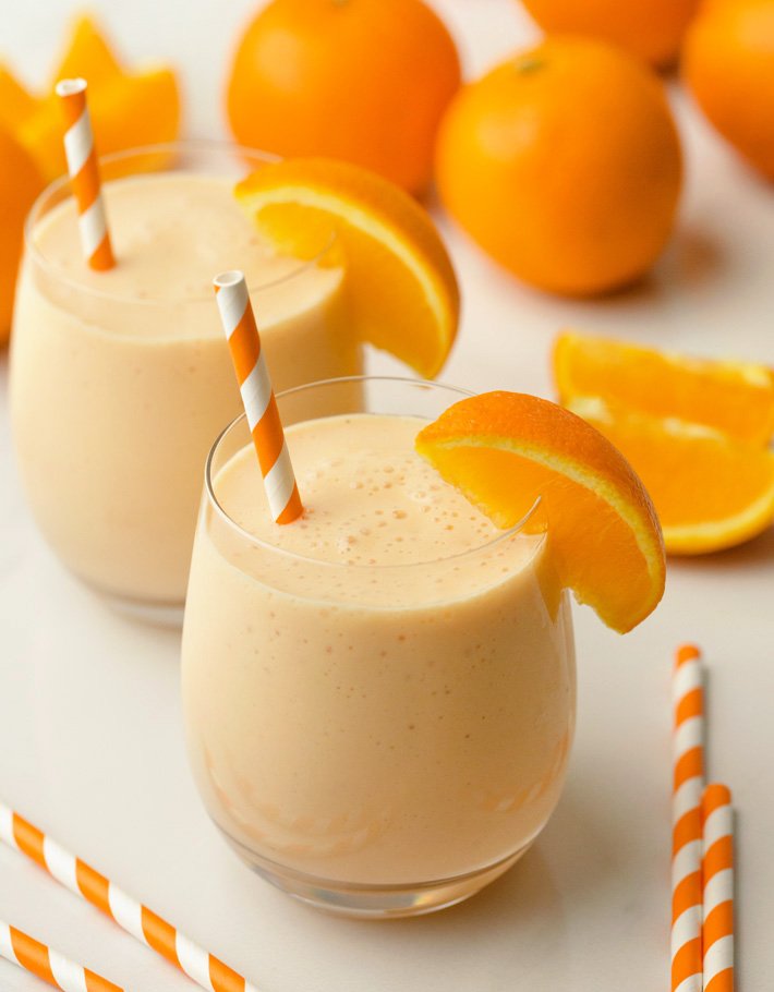 Smoothie laranja saudável (sem banana ou iogurte)