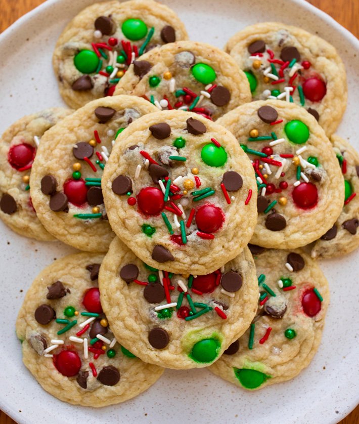 Prato De Biscoitos De Natal Veganos Caseiros
