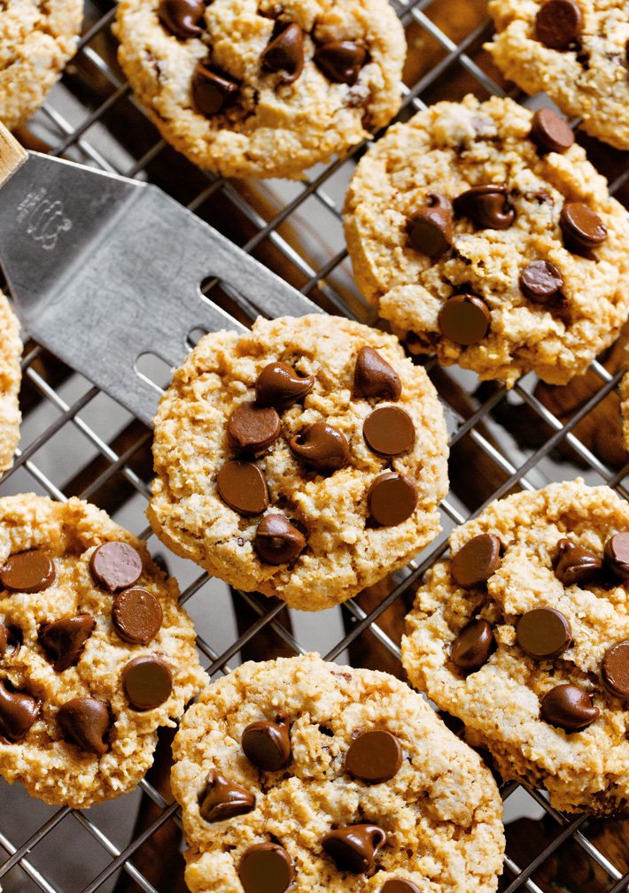 Biscoitos de chocolate com aveia sem farinha