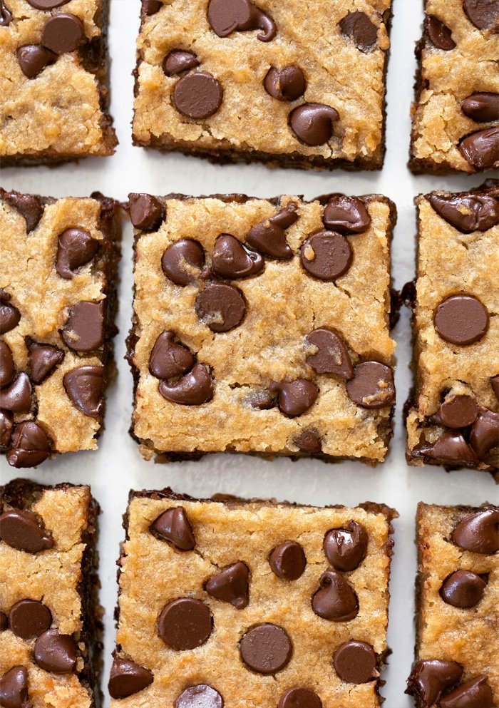 Receita de louro de grão de bico com pedaços de chocolate