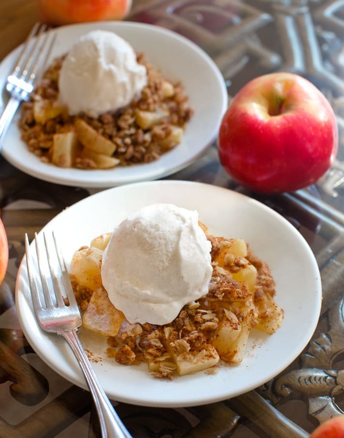 Apple Oat Crisp (sobremesa de maçã com baixas calorias)