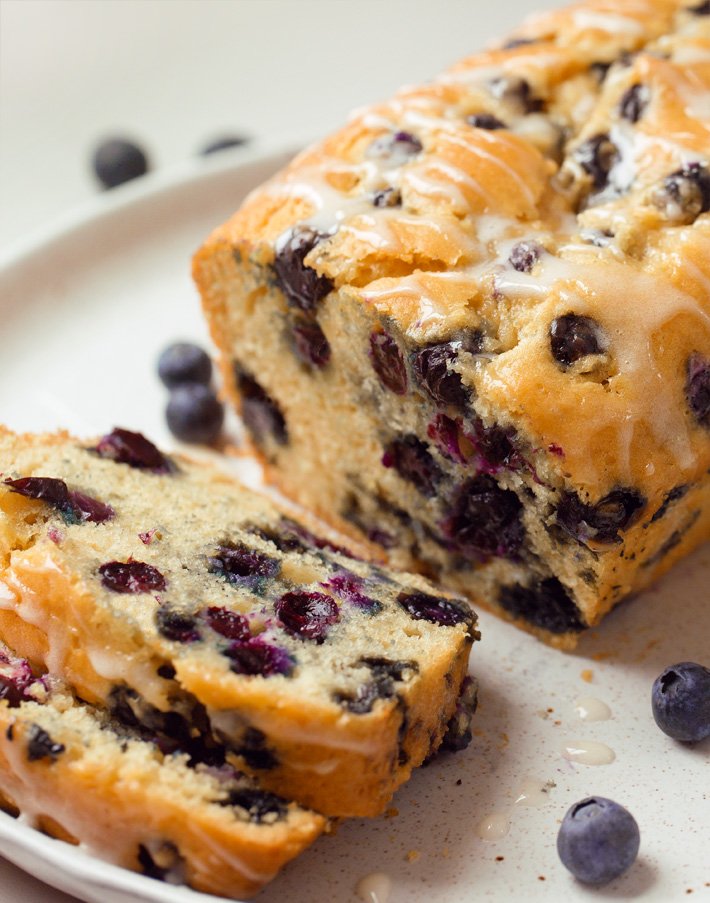 Delicioso Pão De Bolo De Mirtilo