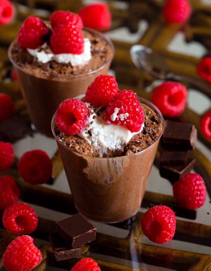 Pudim de Chocolate com Chia Lanche Saudável