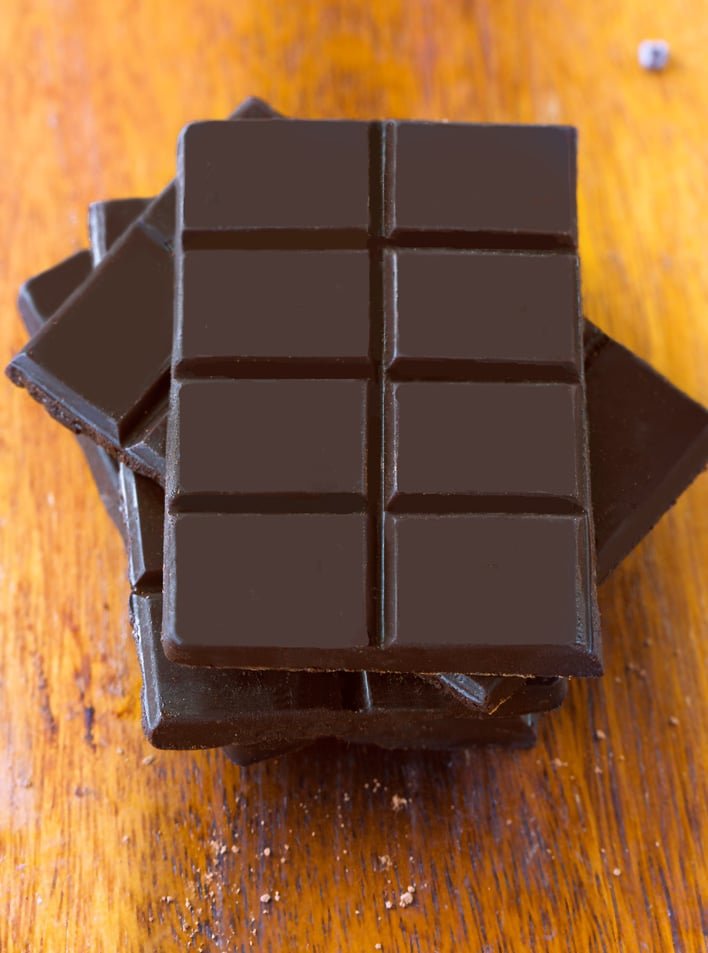 Barras de chocolate caseiras