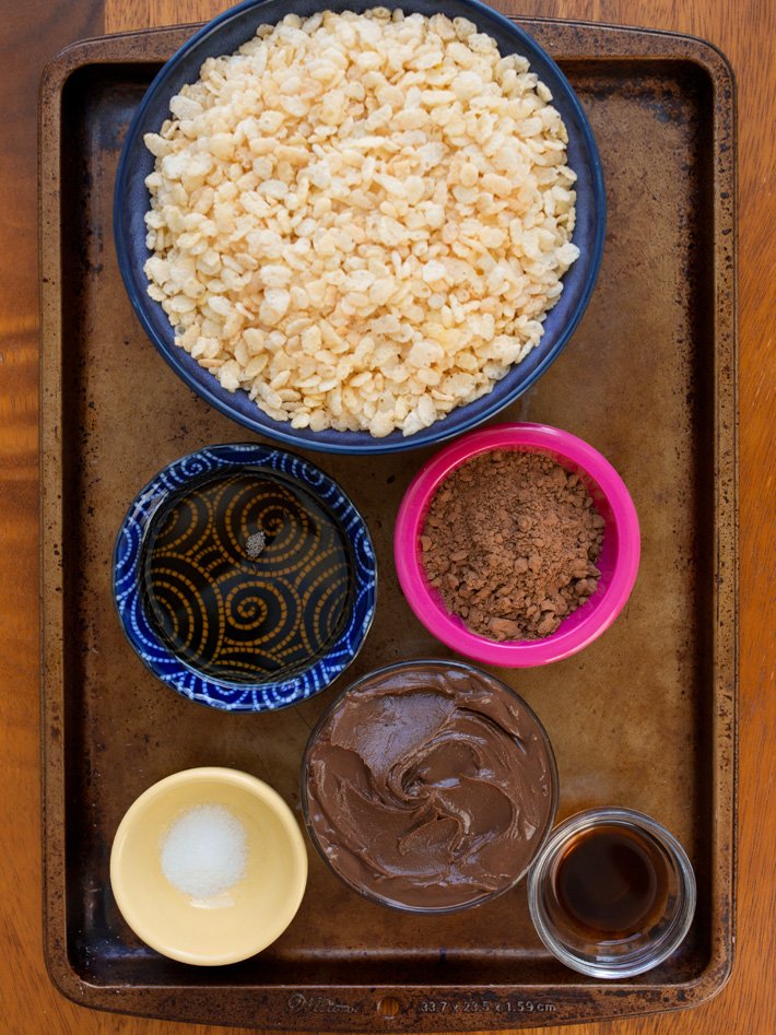 Ingredientes de deleite crocante de chocolate Nutella
